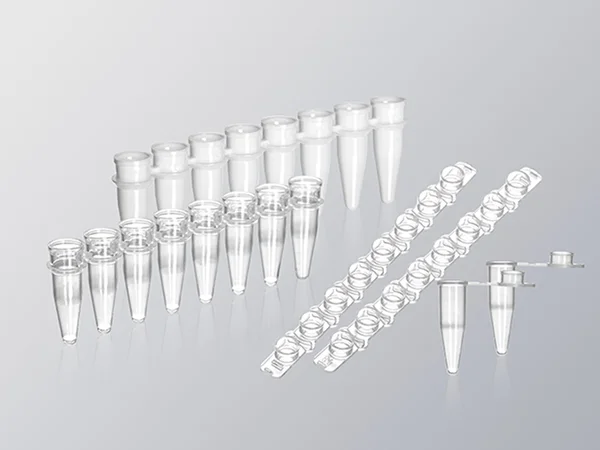 Various specifications of PCR tubes and 8-strip tubes laboratory consumables