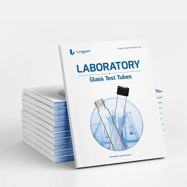 Stacked laboratory product catalogs presenting product information and technical documentation.